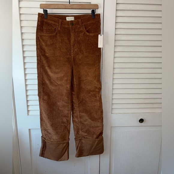 NWT Anthropologie Pilcro The Scotty Cuffed Corduroy Pants Brown Women’s Size 29 - Picture 3 of 8
